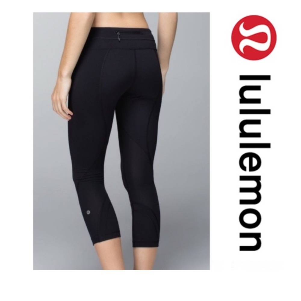 lululemon athletica Black cropped Leggings